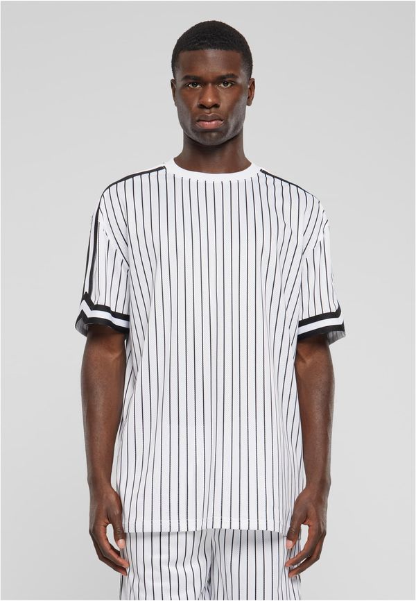 UC Men Men's Oversized Striped Mesh Tee T-Shirt - white/black