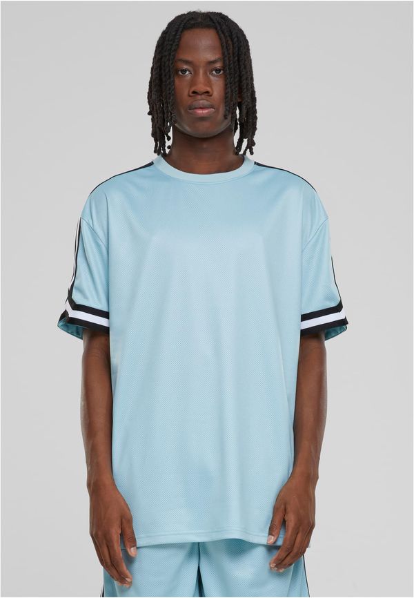 UC Men Men's Oversized Stripes Mesh T-Shirt - Ocean Blue