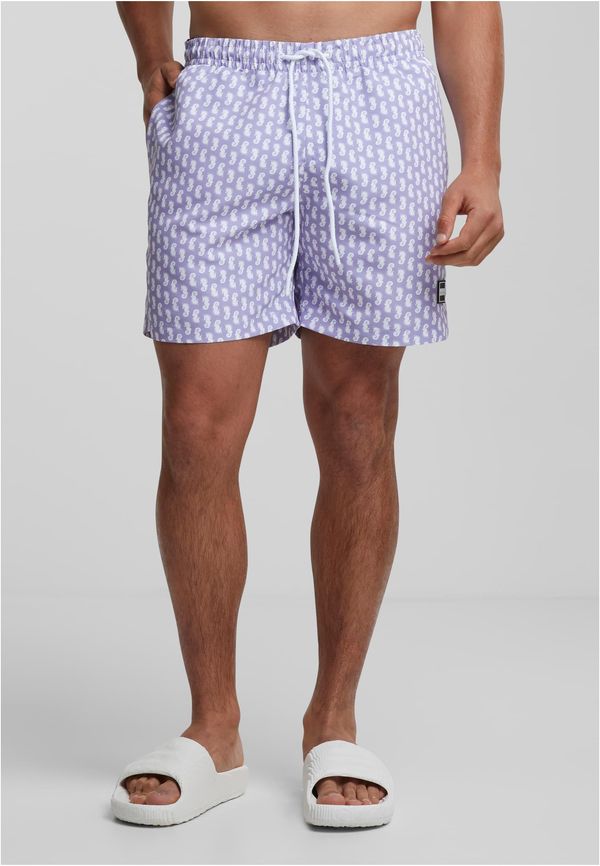 Urban Classics Men's Pattern lilac swimwear with pattern