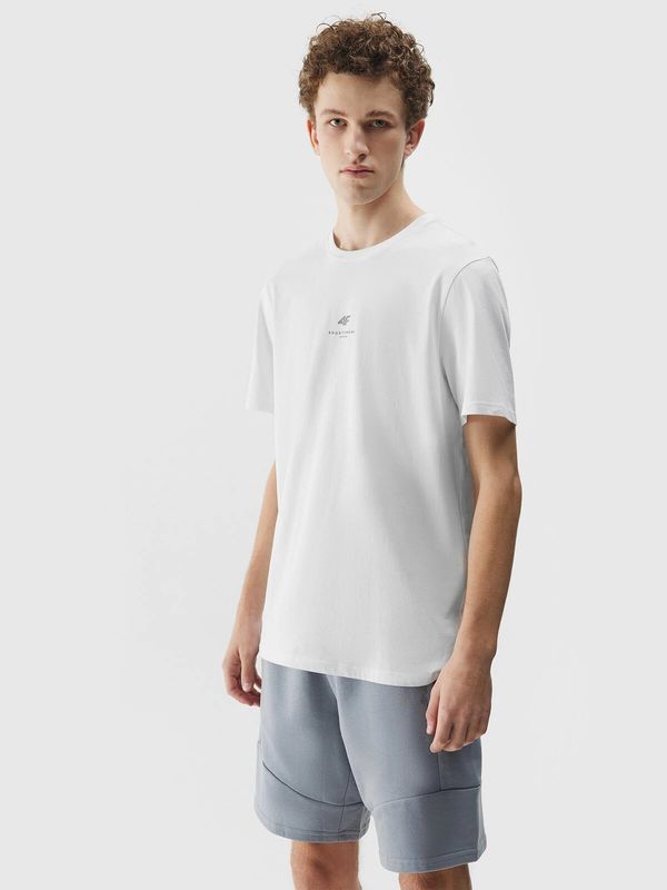 4F Men's Plain T-Shirt Regular 4F - White