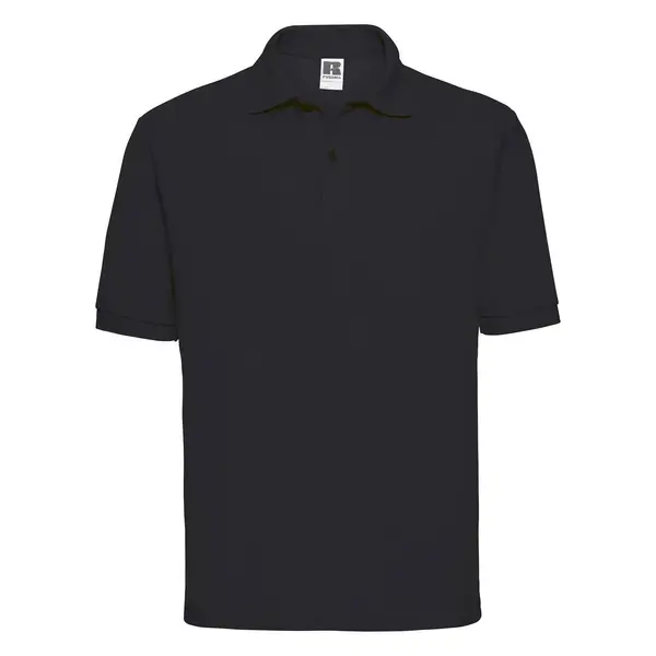 RUSSELL Men's Polycotton Polo Russell Black T-Shirt