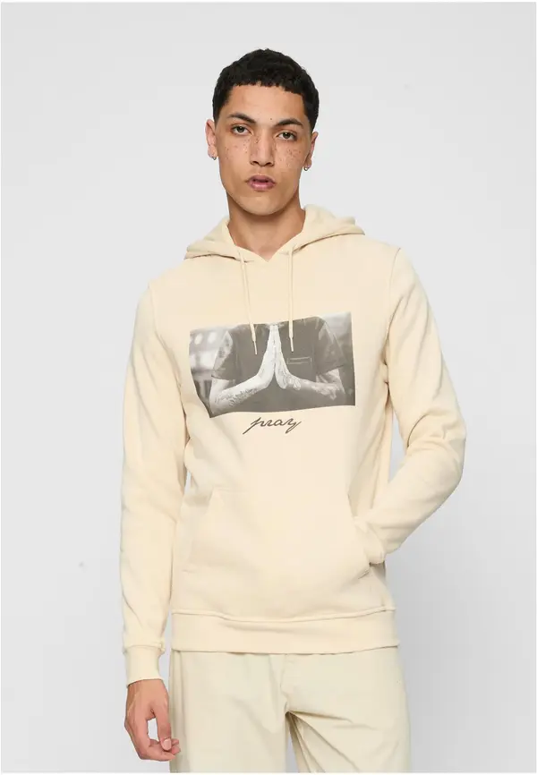 Mister Tee Men's Pray Hoody - Beige