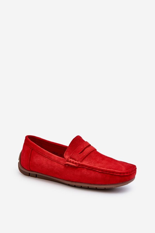 Kesi Men's Red Suede Loafers Wesley