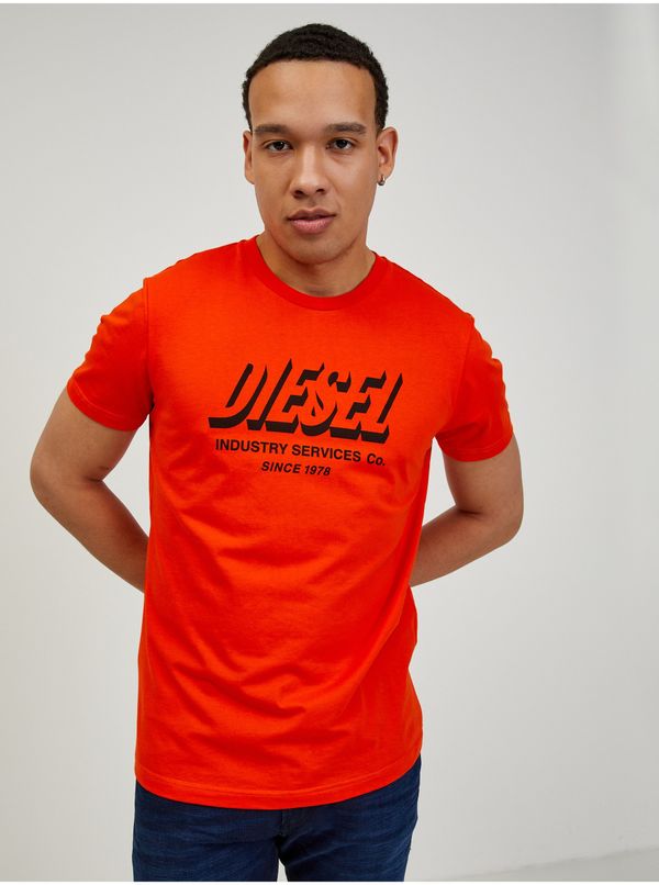 Diesel Men's Red T-Shirt Diesel Diegos - Men's