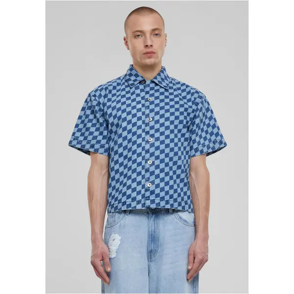 Urban Classics Men's shirt with print - blue