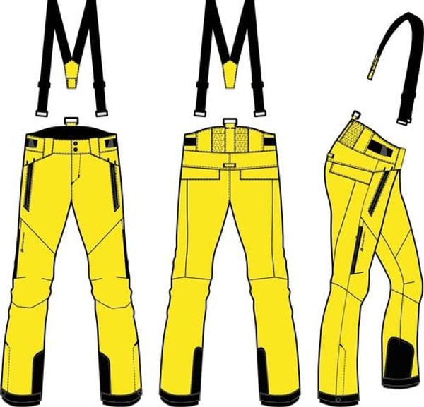 ALPINE PRO Men's ski pants with membrane ALPINE PRO LERMON nano yellow
