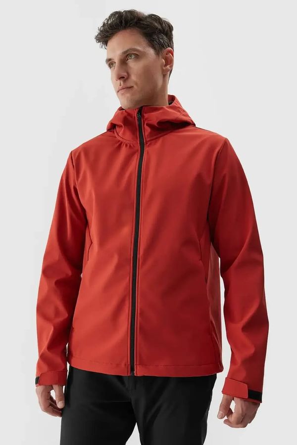 4F Men's softshell jacket with hood red 4F 4FWAW24TSO