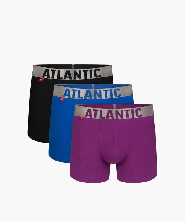 Atlantic Men's Sport Boxers ATLANTIC 3Pack - black/blue/purple