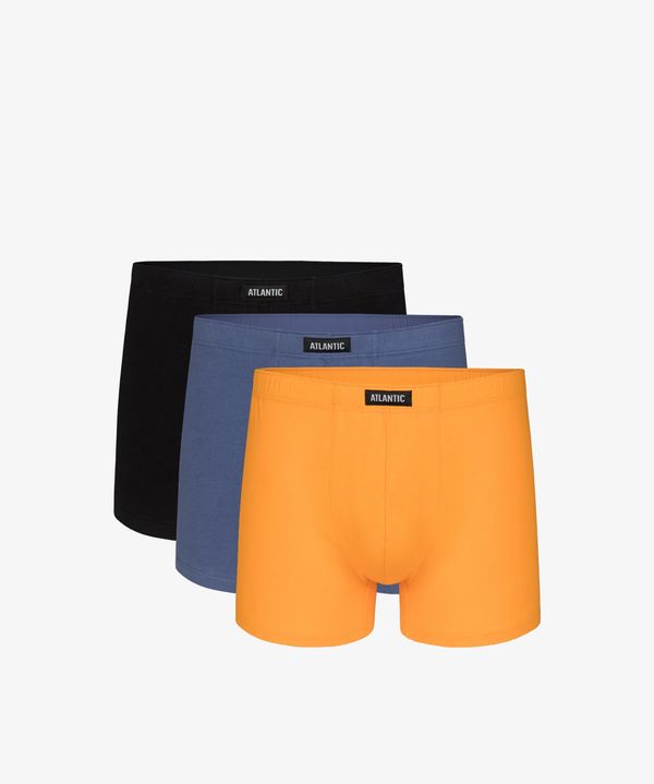 Atlantic Men's Sport Boxers ATLANTIC 3Pack - black/blue/yellow/