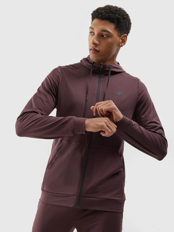 4F Men's Sports Zipped Hoodie 4F - Brown