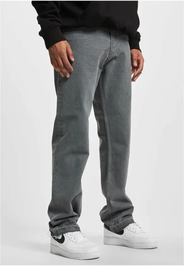 DEF Men's Straight Loose Jeans Grey/Washed