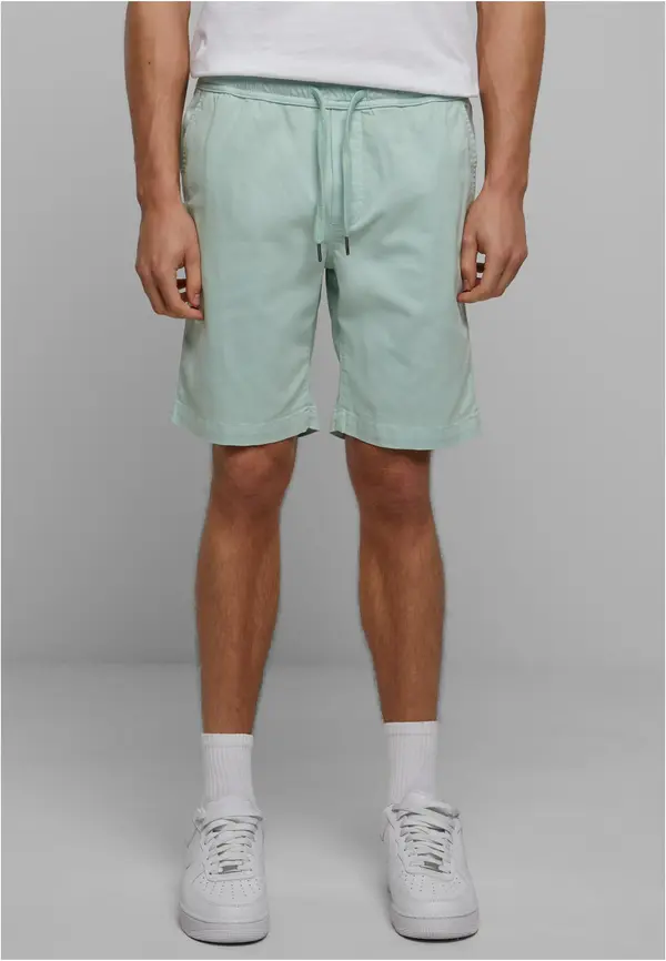 Urban Classics Men's Stretch Twill 2-Pack Shorts - Mint + Black
