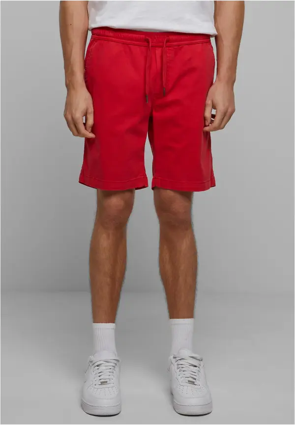 Urban Classics Men's Stretch Twill Shorts - Red