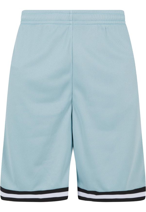 Urban Classics Men's Stripes Mesh Shorts - Ocean Blue/Black/White