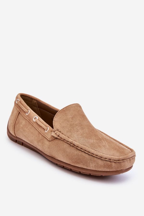 Kesi Men's Suede Boarding Moccasins Brown Rayan