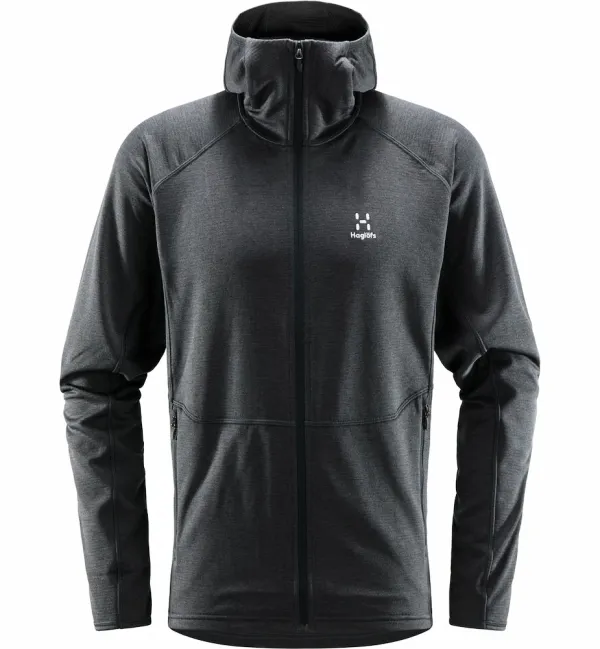 Haglöfs Men's sweatshirt Haglöfs Skuta hood dark grey, L