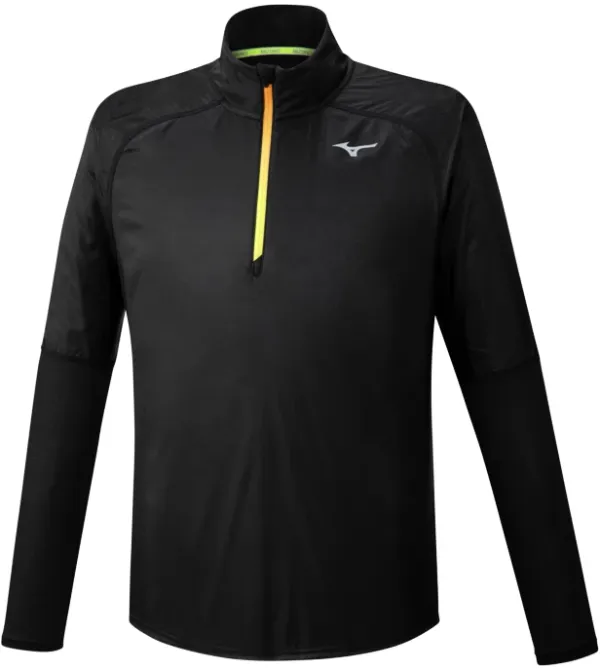 Mizuno Men's sweatshirt Mizuno Dryaeroflow LS HZ black, S