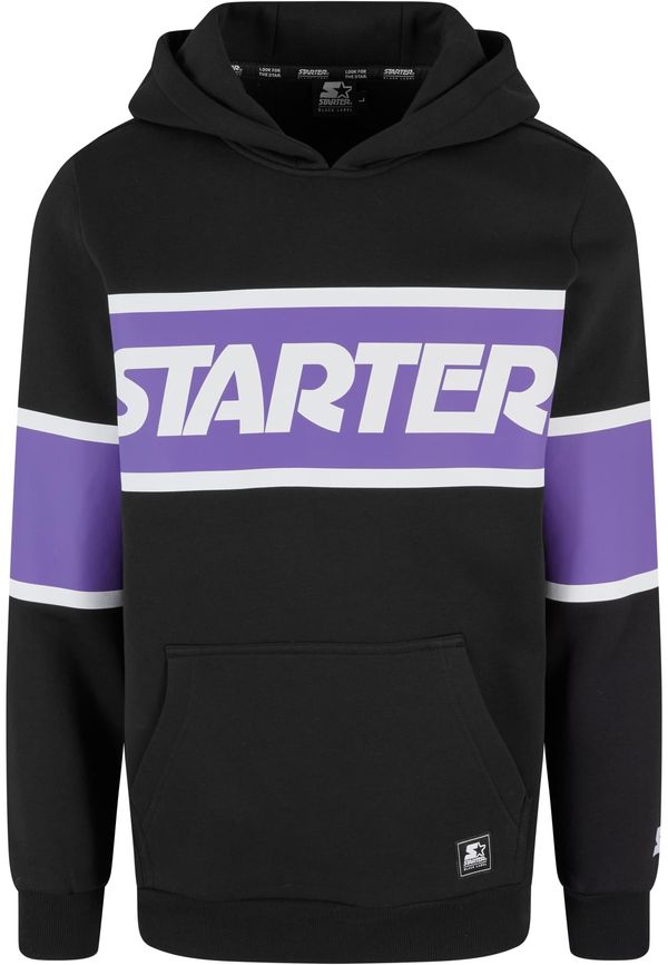 Starter Black Label Men's sweatshirt Starter Across Stripe Hoodie black/purple