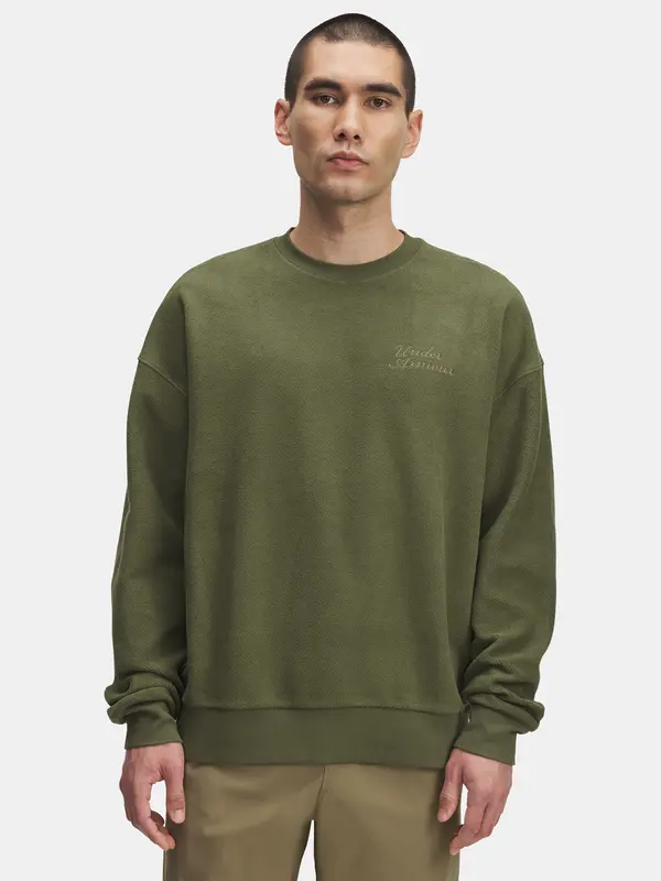 Under Armour Men's sweatshirt Under Armour UA Icon Rev Terry Crew-GRN - Men's