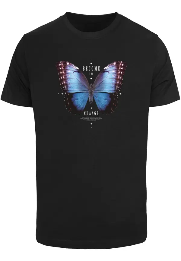 Mister Tee Men's T-shirt Become the Change Butterfly black