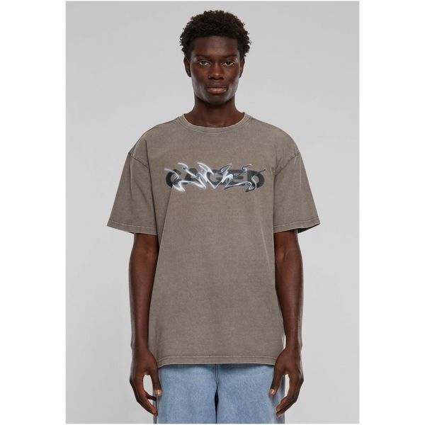 Mister Tee Men's T-Shirt Cagedchrome Acid Heavy Oversize Tee - Beige