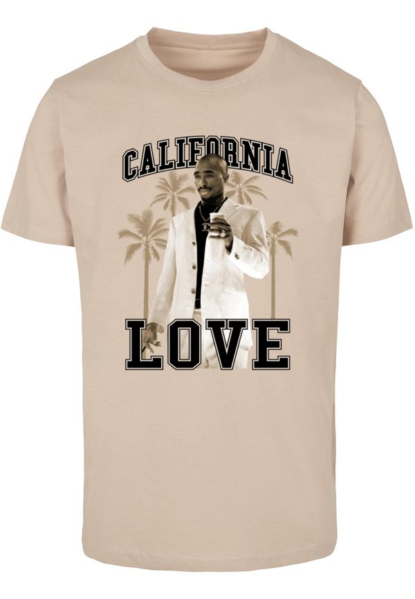 Mister Tee Men's T-shirt California Love Palm Trees beige