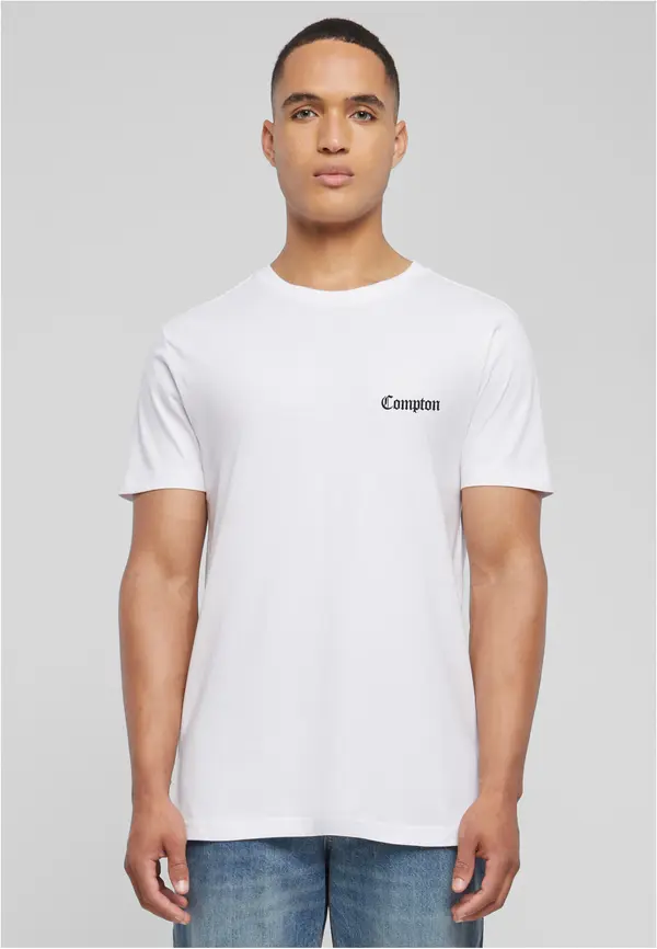 Mister Tee Men's T-shirt Compton EMB white
