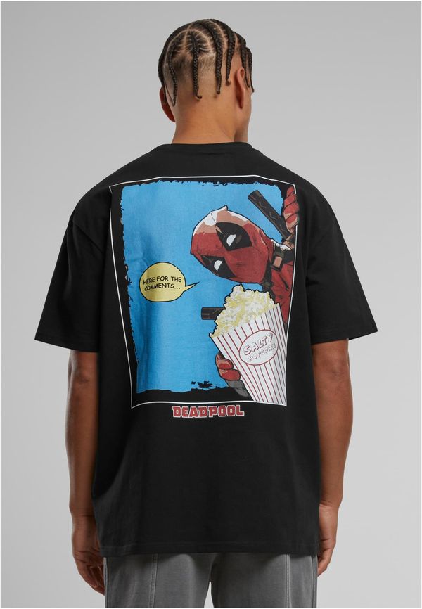 Mister Tee Men's T-Shirt Deadpool Salty Popcorn Black