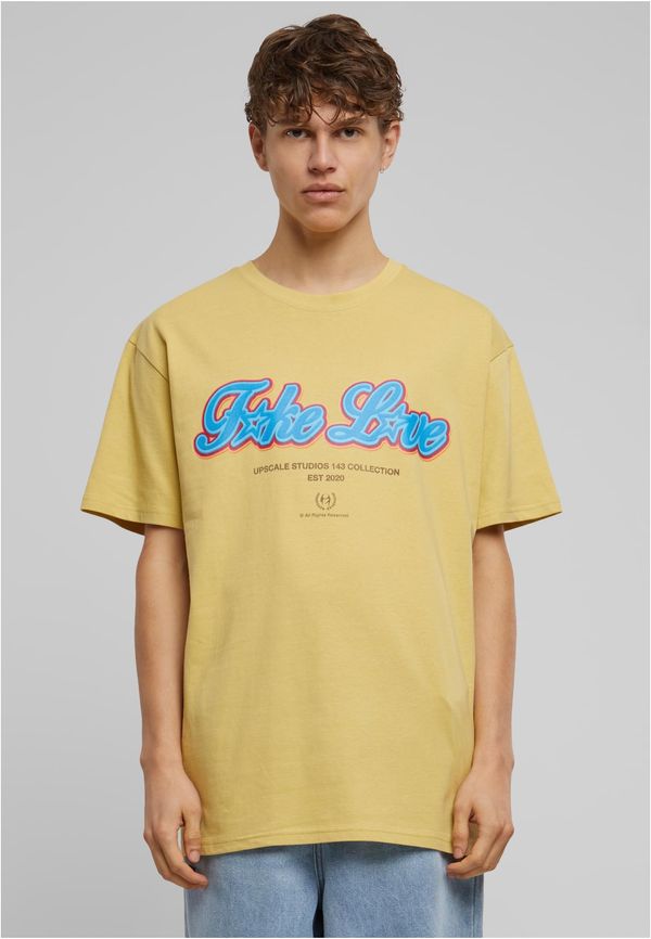 Mister Tee Men's T-shirt F*ke L*ve Heavy Oversize yellow