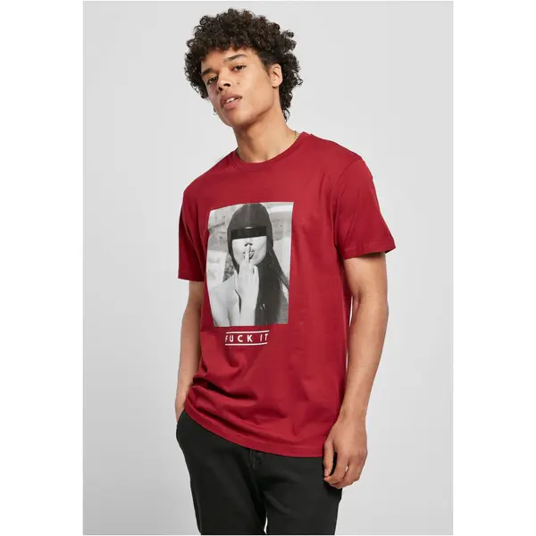 Mister Tee Men's T-shirt FuckIt - burgundy