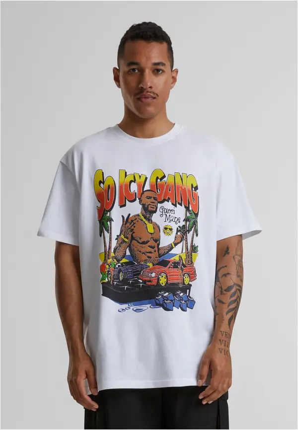Merchcode Men's T-shirt Gucci Mane So Icy white