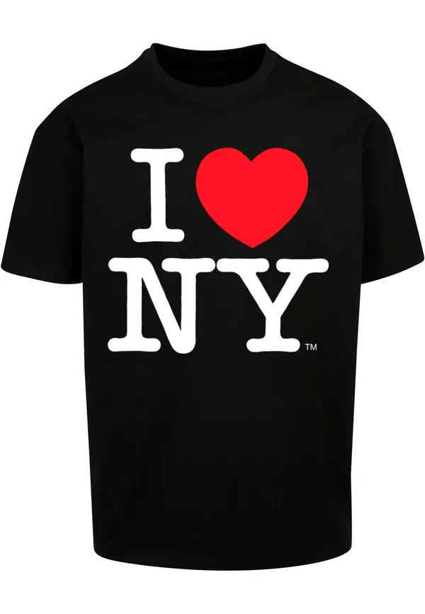 Merchcode Men's T-Shirt I Love NY Oversize Black
