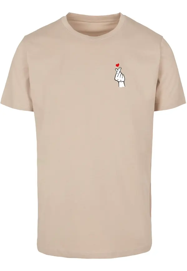 Mister Tee Men's T-shirt Love Sign Tee 2.0 beige