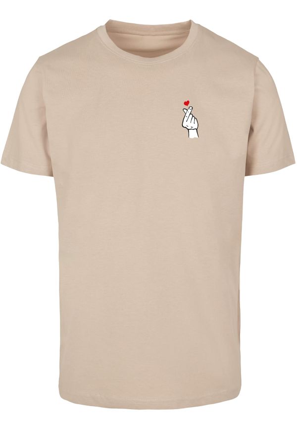 Mister Tee Men's T-shirt Love Sign Tee 2.0 beige