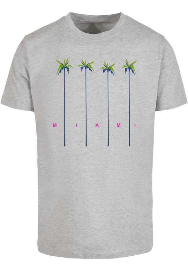 Mister Tee Men's T-shirt Miami Palms grey