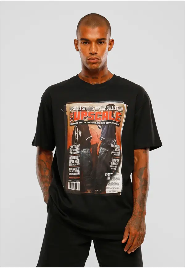 Mister Tee Men's T-shirt oversize Upscale Magazine black