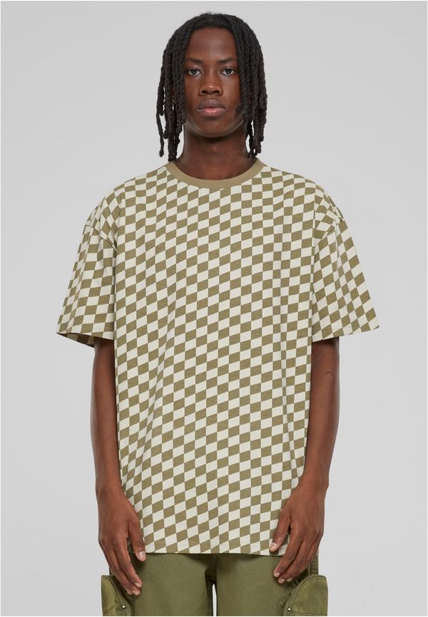 Urban Classics Men's T-shirt Oversized Check khaki