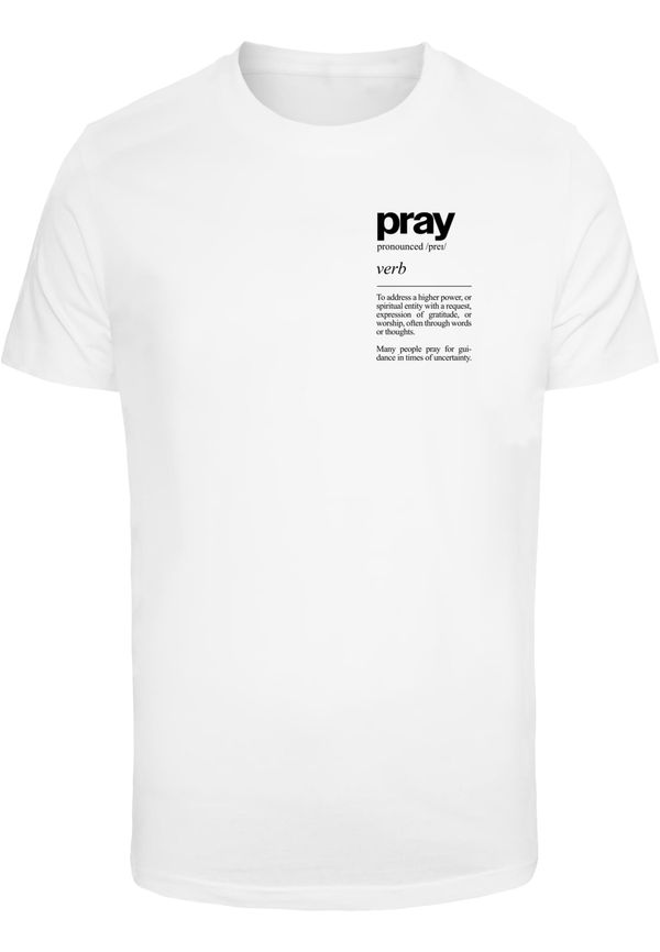 Mister Tee Men's T-shirt Pray Definition white