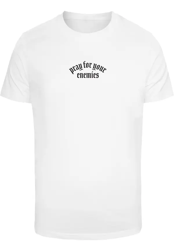 Mister Tee Men's T-Shirt Pray For Your Enemies white