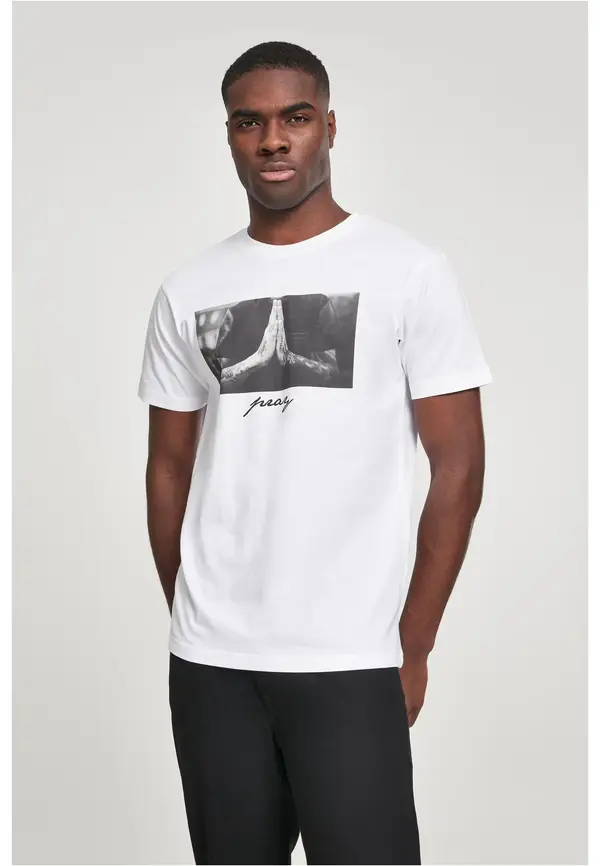 Mister Tee Men's T-shirt Pray white