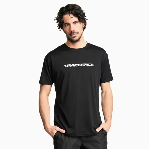 Race Face Men's T-Shirt Race Face Classic Logo SS Black