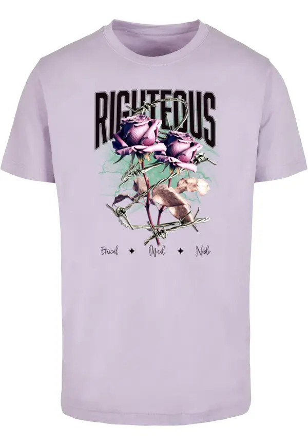 Mister Tee Men's T-shirt Righteous Roses lilac