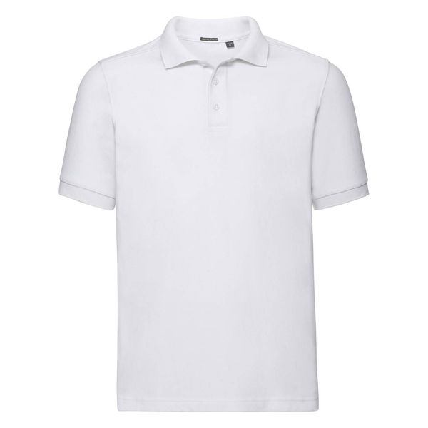 RUSSELL Men's T-shirt Tailored Stretch Polo R567M 95% smooth cotton ring-spun 5% Lycra 205g/210g