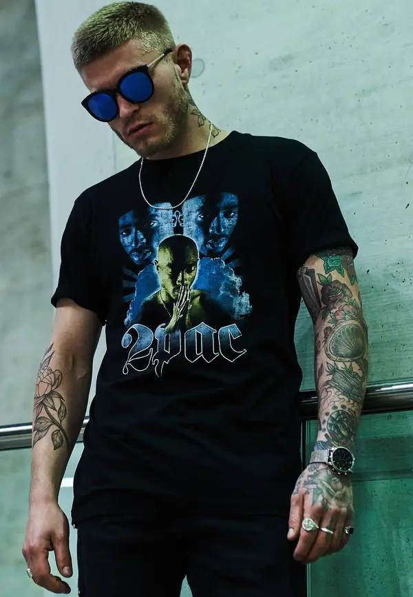 Merchcode Men's T-shirt Tupac Heaven black