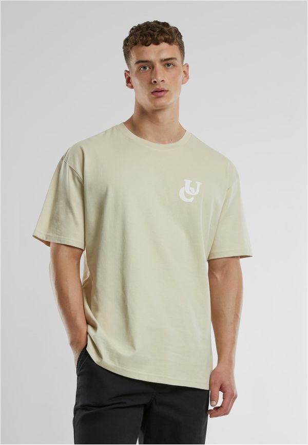 Urban Classics Men's T-shirt UC Weavy Logo Heavy Oversized sand