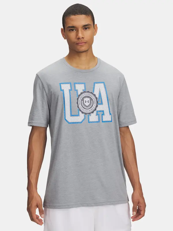 Under Armour Men's T-shirt Under Armour UA COLLEGE CREST LOGO SS-GRY - Men's