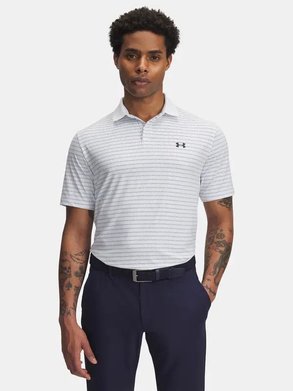 Under Armour Men's T-shirt Under Armour UA Drive Chill Printed Polo-WHT - Men's