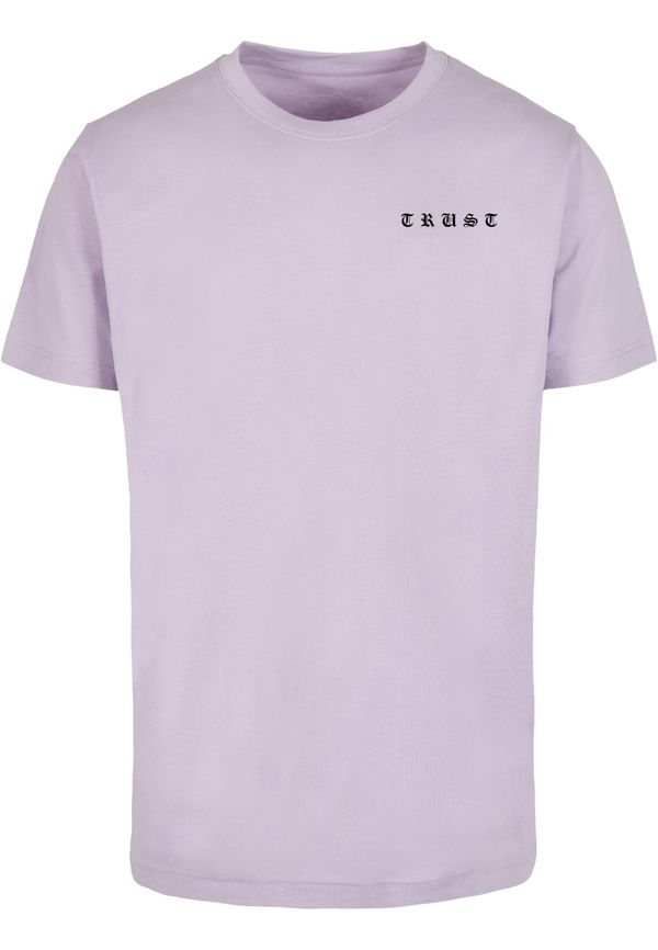 Mister Tee Men's T-shirt with Trust Dove lilac inscription on the back