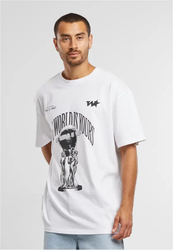 Mister Tee Men's T-shirt Your World Oversize white