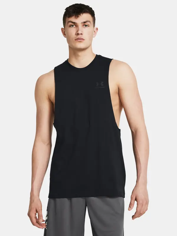 Under Armour Men's tank top Under Armour UA LEFT CHEST CUT OFF TANK-BLK - Men's